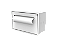 Suporte Papel Toalha Para Embutir na Parede Branco - Tampa Click - Imagem 1