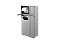 Lixeira Retangular Inox 6,8 L C/ Suporte Papel Higiênico + Porta Escova Sanitária + Armario Para Parede - Tampa Click - Imagem 5