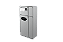 Lixeira Retangular Inox 6,8 L C/ Suporte Papel Higiênico + Porta Escova Sanitária + Armario Para Parede - Tampa Click - Imagem 1