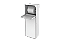 Lixeira Retangular Branca 5,3 L C/ Suporte Papel Higiênico Para Parede - Tampa Click - Imagem 4