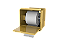 Suporte Papel Higiênico Embutir Na Parede Porcelanato Dourado - Tampa Click - Imagem 4