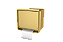 Suporte Papel Higiênico Embutir Na Parede Porcelanato Dourado - Tampa Click - Imagem 1