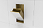 Lixeira Retangular Dourada 5l Parede Porcelanato - Tampa Click - Imagem 2