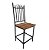 Cadeira ferro com madeira ripada - Imagem 2