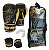 Kit Muay Thai Boxe Pretorian Luva Core Preta E Amarela 16 Oz - Imagem 1