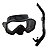 Kit Rio Fun Dive Mascara + Snorkel Preto Mergulho Pesca Sub - Imagem 1