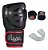 Kit Muay Thai Boxe Naja Luva Preta E Vermelha 14 Oz - Imagem 2