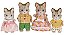 Sylvanian Families  Família Dos Gatos Listrados  Epoch 5180 - Imagem 1