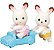 Sylvanian Families Figura Gêmeos Coelho Chocolate Epoch 5420 - Imagem 1