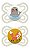 Kit Chupeta Mam Perfect 2 Un  0-6 Meses Neutra 2973 - Imagem 1