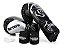 Kit Conjunto Luva Boxe Muay Thai Pretorian Preto/prata 14 oz - Imagem 1