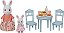 Sylvanian Families Mesa Café Da Manhã Mamãe Bebê Coelho Neve - Imagem 4