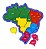 Quebra-cabeça Mapa Brasil Regiões Estados E Capitais Babebi - Imagem 2