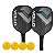 Kit Pickleball Lazer 2 Raquetes 4 Bolas e Bolsa Vollo - Imagem 2