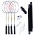 Kit Badminton Yonex GR-303 com 4 Raquetes Rede e 2 Petecas - Imagem 1