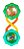 Chocalho Rattle E Shake Barbell Bright Starts Verde - Imagem 1
