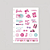 Folha de Adesivos Caderno Inteligente Barbie Pink - A5 - Imagem 1