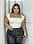 Blusa Feminina Cropped com Decote Quadrado Moda Plus Size Elegante - Imagem 1