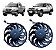 Kit 2 Ventoinhas Do Condensador S10 Blazer Diesel 1996-2011 - Imagem 1