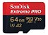 Cartão de Memória SanDisk 64GB UHS-I U3 Extreme Pro Classe 10 microSDXC - 170mb/s - Imagem 1