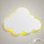 Luminária Nuvem Pequena em MDF com LED para quarto de bebê - Imagem 1