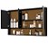 Armário Banheiro 90cm 3 Portas Espelho Hefesto Preto Nature - Imagem 2
