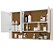 Armário Banheiro 90cm 3 Portas Espelho Hefesto Branco Nature - Imagem 2