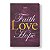 BÍBLIA BKJ1611 ULTRAFINA LETTERING BIBLE capa semiluxo faith love hope - Imagem 1