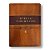 BÍBLIA THOMPSON Luxo Letra grande capa marrom claro e marrom escuro - Imagem 1