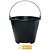 BALDE ESPECIAL PRETO 12 LITROS PARA PEDREIRO BC12 - Imagem 1