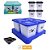 POTES PARA CONDIMENTO QUADRADO DECORADO 200ML CONJUNTO COM 4 PEÇAS 2489 - Imagem 1