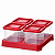 POTES PARA CONDIMENTO QUADRADO TRANSPARENTE 200 ML CONJUNTO COM 4 PEÇAS 2488 - Imagem 1
