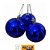 BOLA ARVORE NATAL 5 CM 4 UN AZUL NTB1003A - Imagem 1