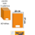 CADERNO BROCHURA 80 FLS PCT C/ 5 LARANJA - Imagem 1