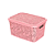CESTO ORG. 2,2L R. FLORAL ROSA 0688 - Imagem 1