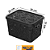 CESTO ORG. 5,5L R. FLORAL PRETO 0604 - Imagem 1