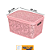 CESTO ORG. 17L R. FLORAL PP ROSA 0615 - Imagem 1