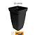 VASO COLUNA FLORATTA M 22L PRETO 8901PR - Imagem 1