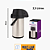 GARRAFA TERMICA INOX ALAVANCA 2,5L MOR - Imagem 1