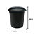 CESTO FECHADO C/ TAMPA 60LT PRETO CE560B - Imagem 2