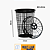 CESTO TELADO RED. 60LT PRETO CE460B - Imagem 1