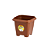 VASO QUADRADO CERAMICA 2 LTS 1332 - Imagem 1