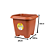 VASO QUADRADO CERAMICA 9,5 LTS 1350 - Imagem 2
