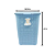 CESTO RATTAN 30L AZUL BM2096 - Imagem 2