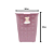 CESTO RATTAN 30L ROSA BM2086 - Imagem 2