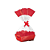KIT CESTA CRISTALINO VERMELHO G 32X24X11 262358-AC - Imagem 1