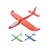 AVIAO DE ISOPOR C/ LED 48X46CM FU3016 - Imagem 1