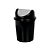 CESTO FECHADO PRETO COM TAMPA BASCULANTE 53L 1920 - Imagem 1