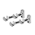 SUP DUPLO IMPERIAL CROMADO PAR - Imagem 1