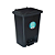 LIXEIRA 35LTS PRETA PEDAL E TAMPA 25867 - Imagem 1